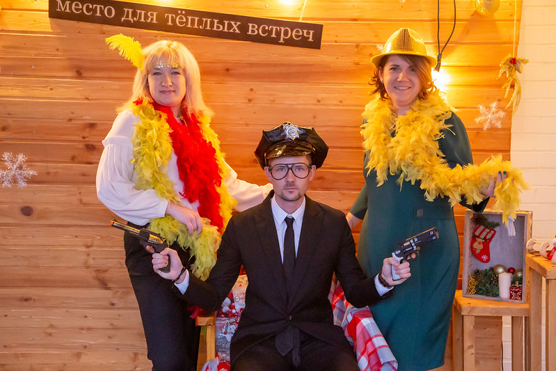 Новогоднее украшение зала для корпоратива в Nizhny Novgorod